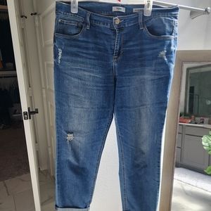 Kensie Cropped blue Jeans BF fit